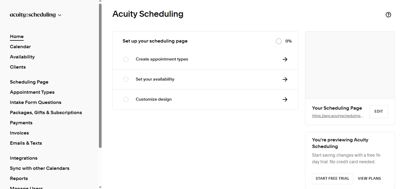 Acuity Scheduling product screenshot