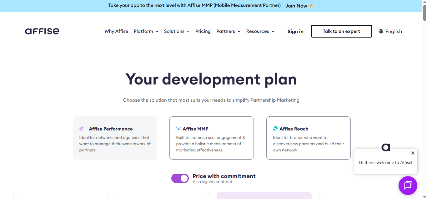 Affise product screenshot