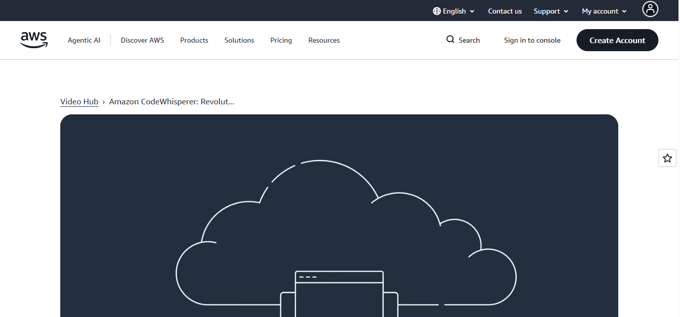 Amazon CodeWhisperer product screenshot