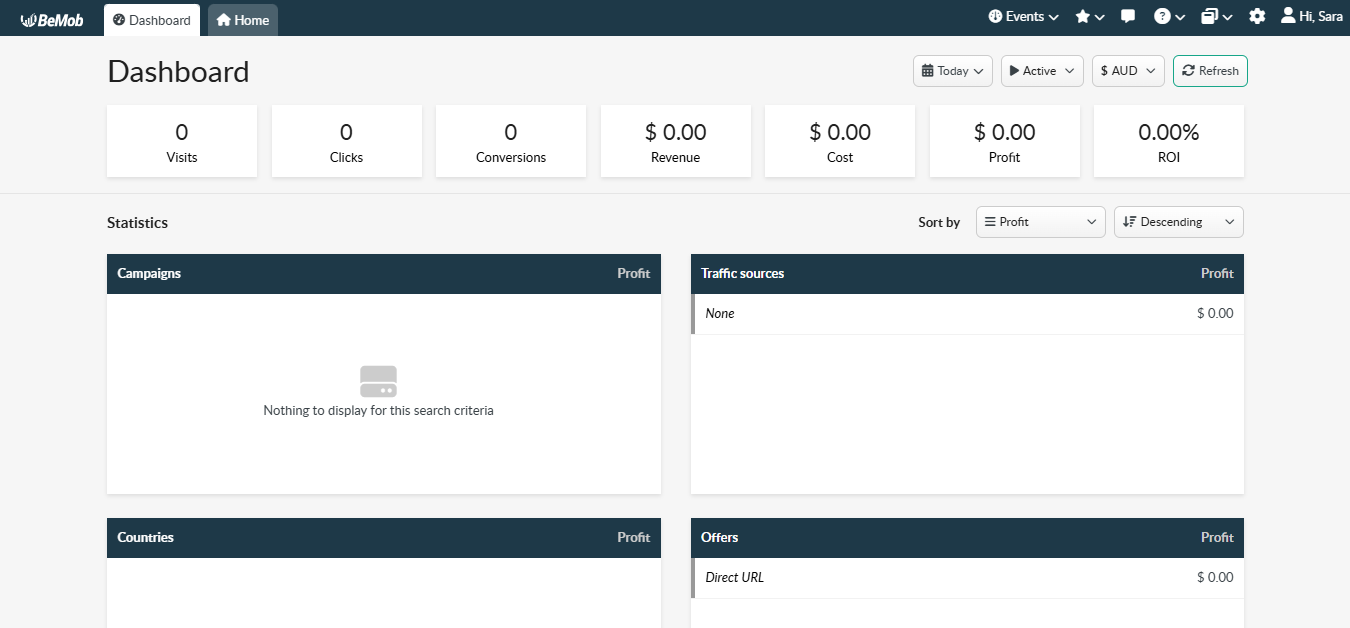 BeMob product screenshot