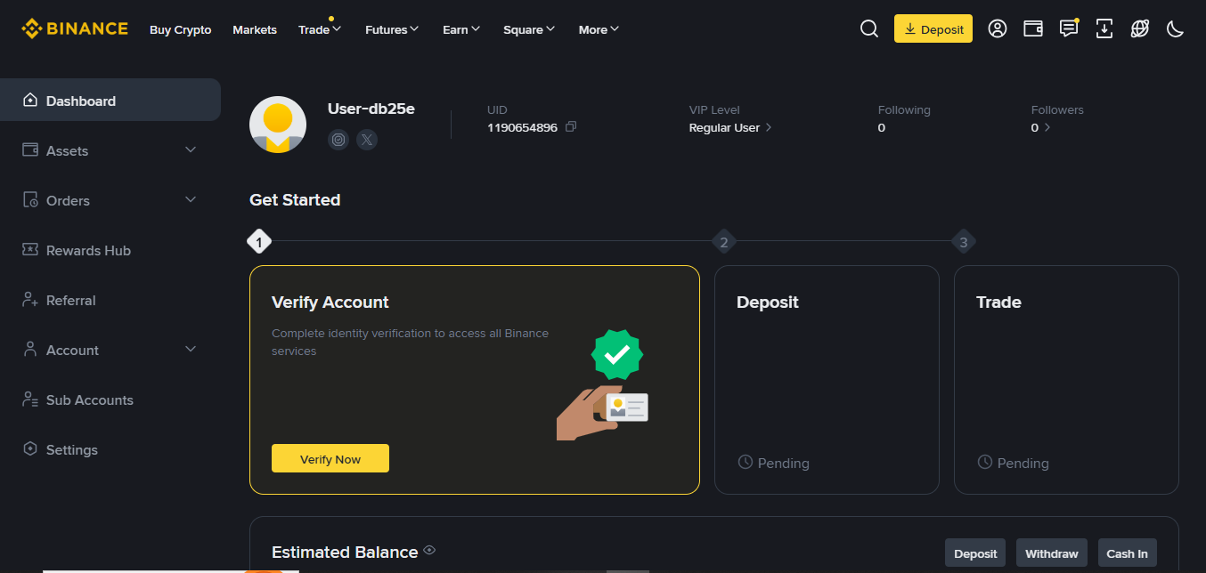 Binance Pro product screenshot