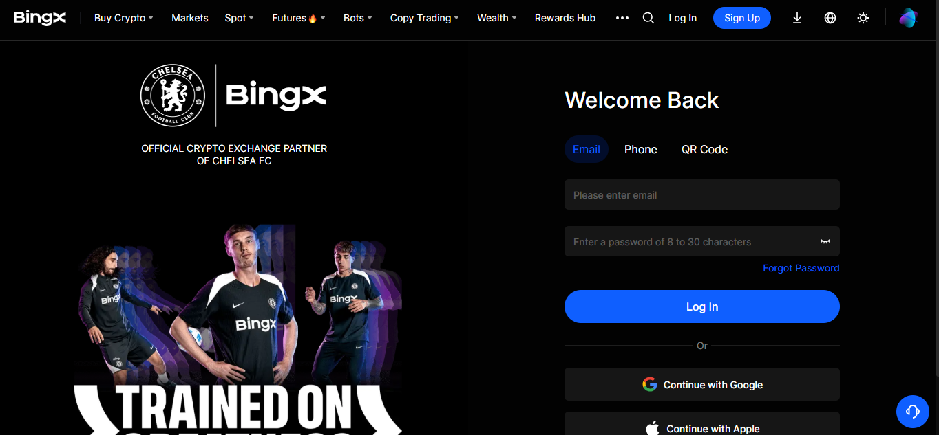 BingX product screenshot