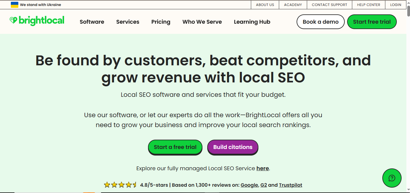 BrightLocal product screenshot
