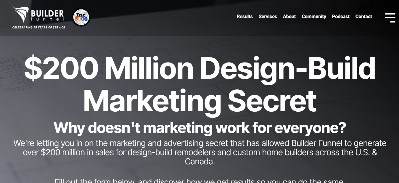 Builder Funnel product screenshot