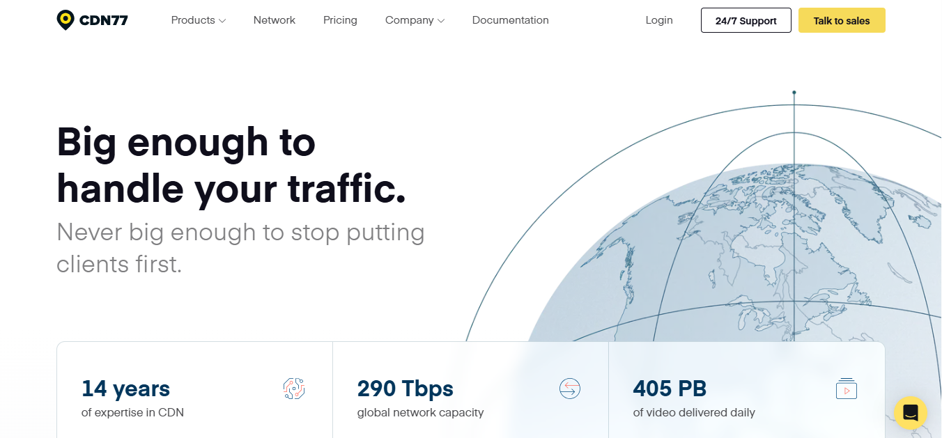 CDN77 product screenshot
