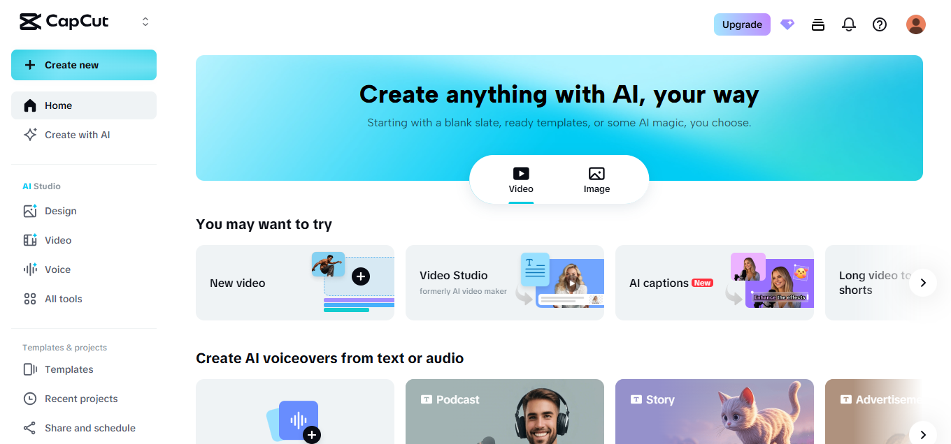 CapCut product screenshot
