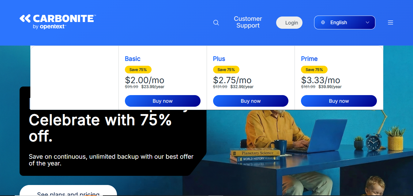 Carbonite product screenshot