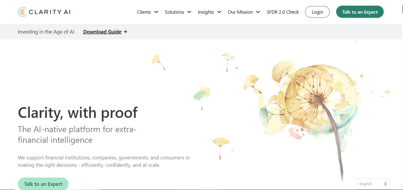 Clarity product screenshot