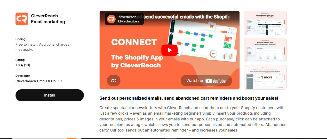 CleverReach product screenshot