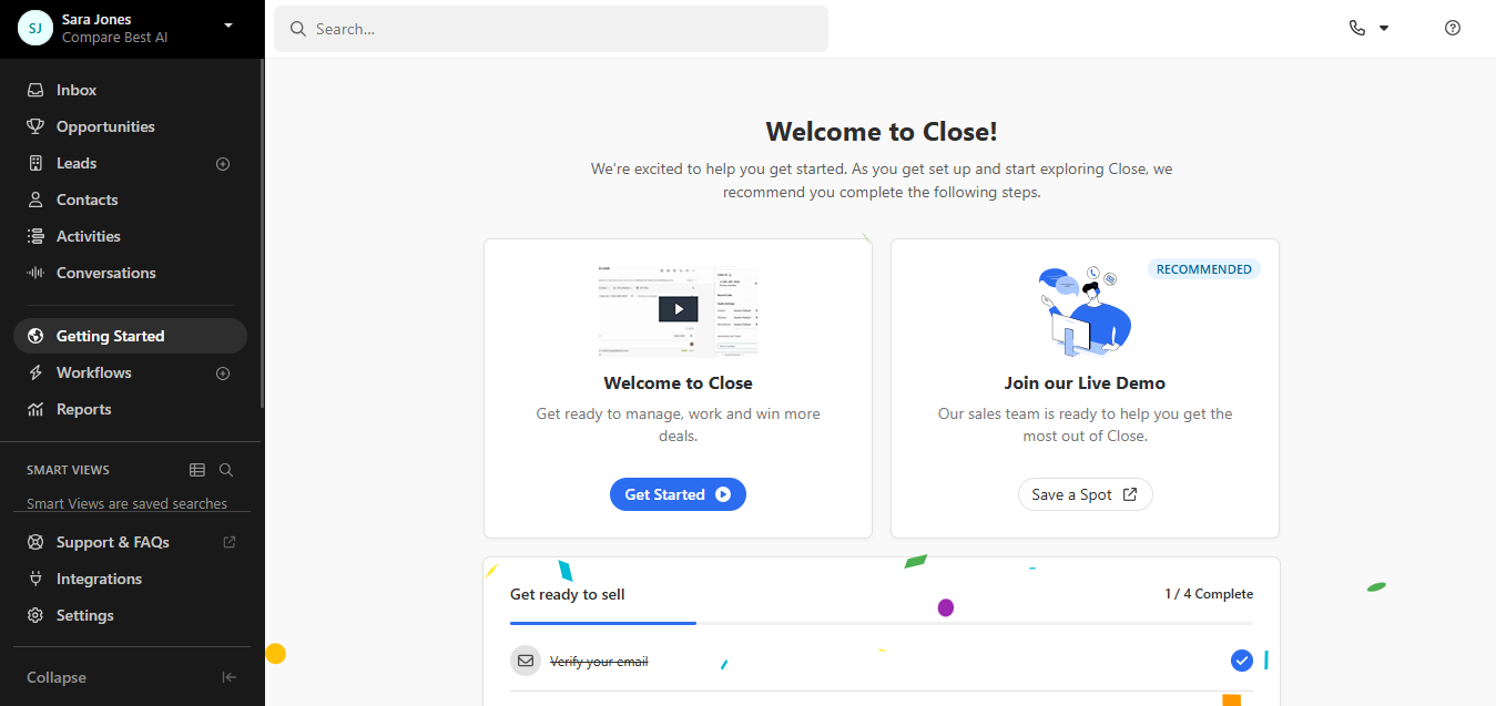 Close (AI) product screenshot