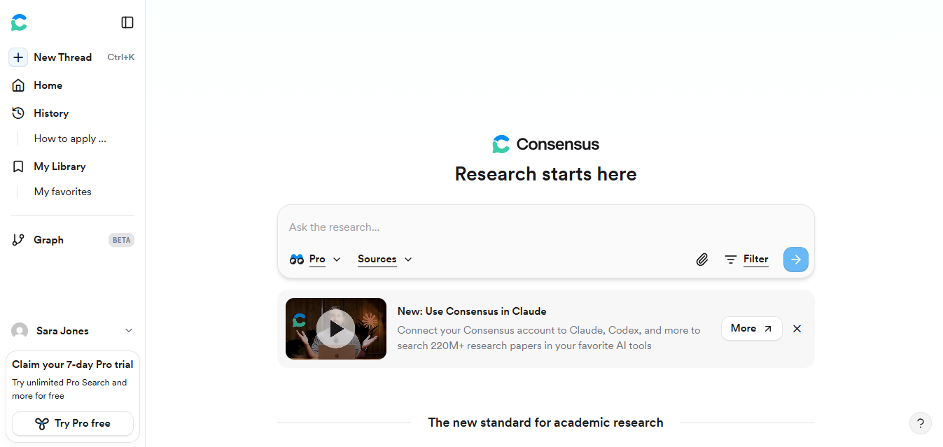 Consensus product screenshot