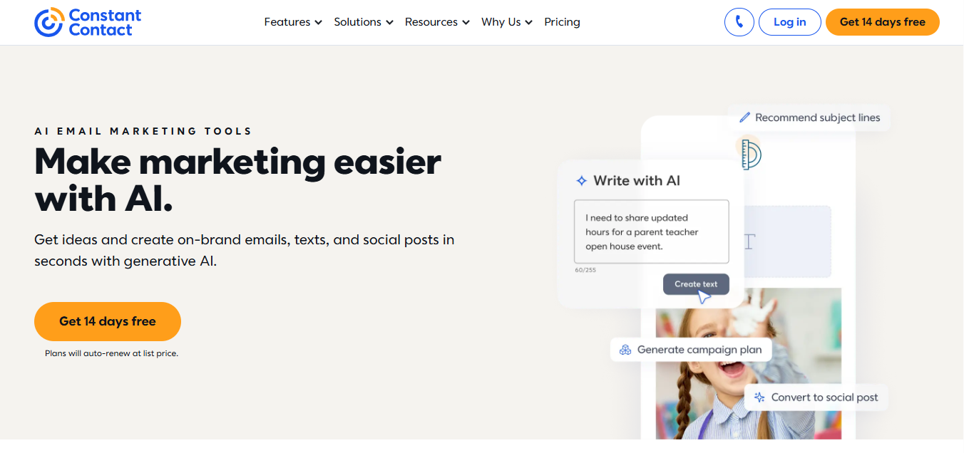 Constant Contact (AI) product screenshot