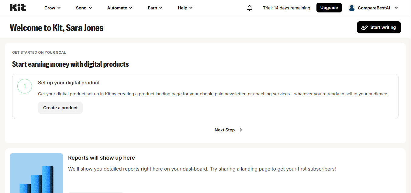 ConvertKit (AI) product screenshot