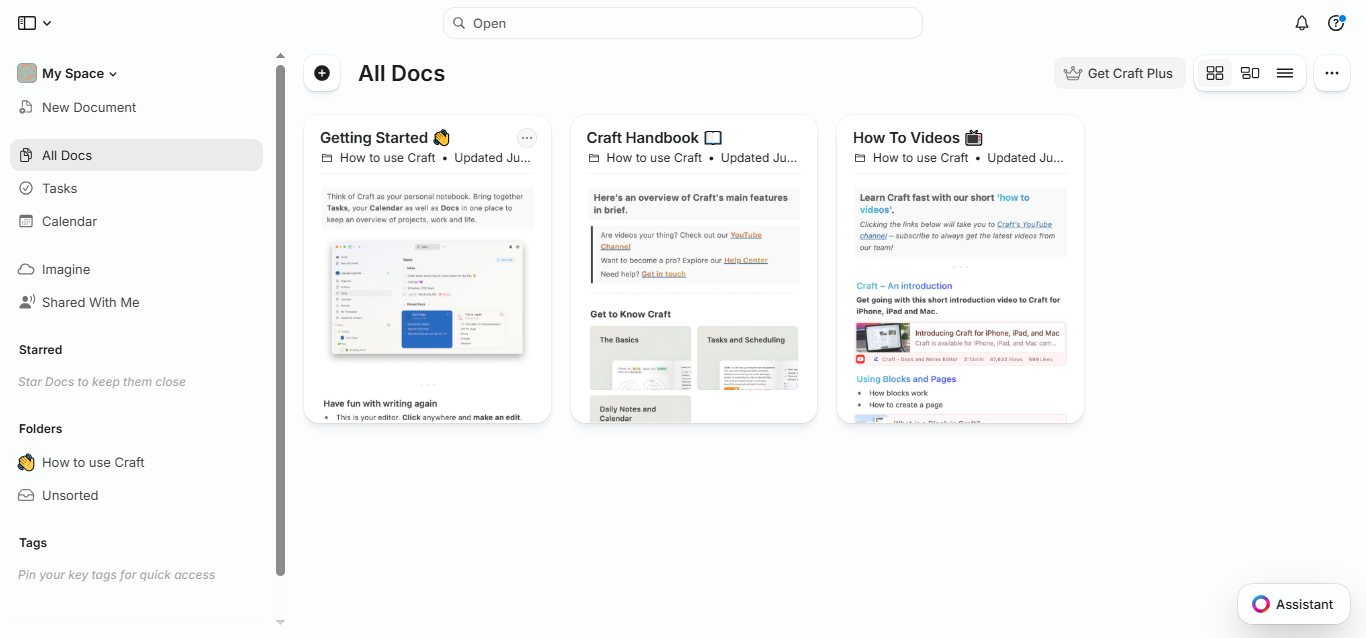 Craft (AI) product screenshot