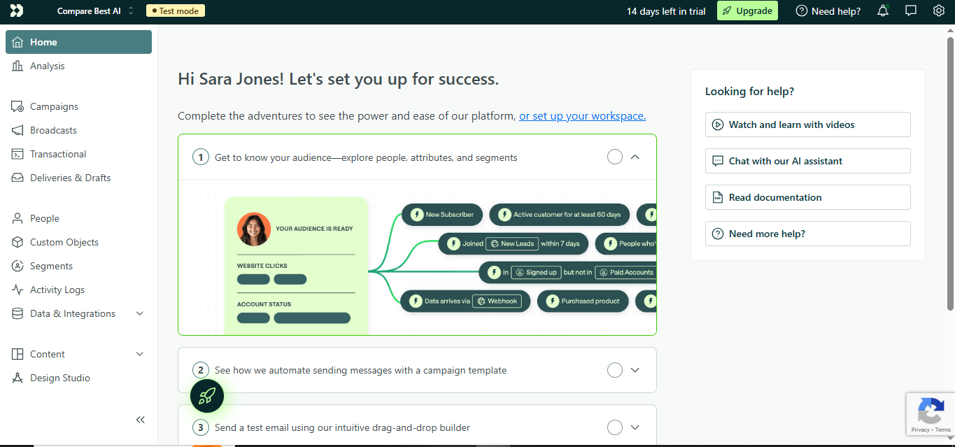 Customer.io product screenshot