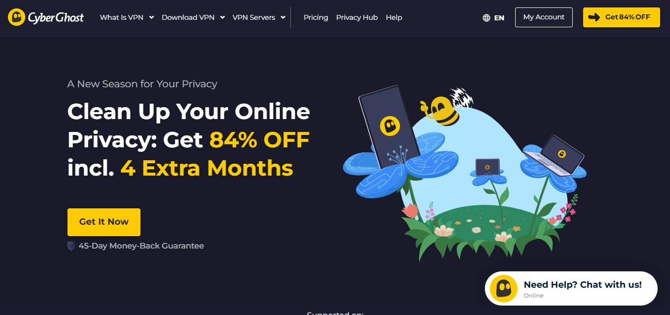 CyberGhost product screenshot