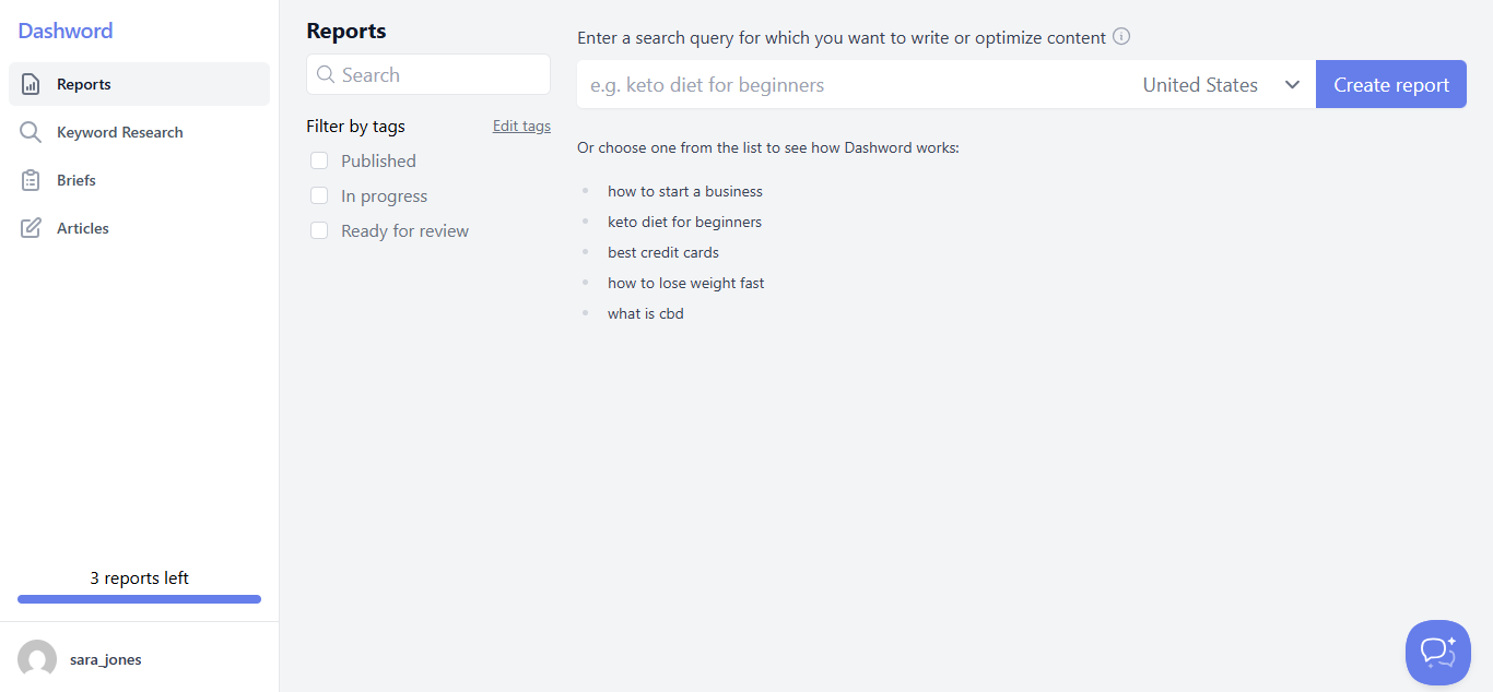 Dashword product screenshot