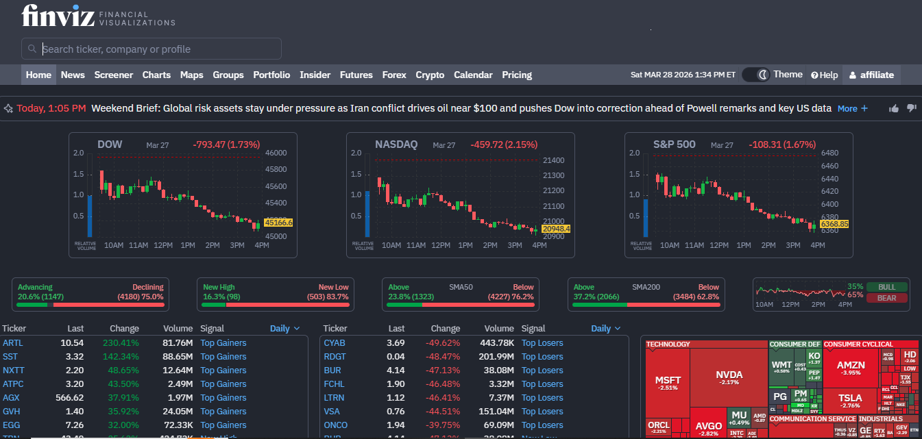 Finviz Elite product screenshot