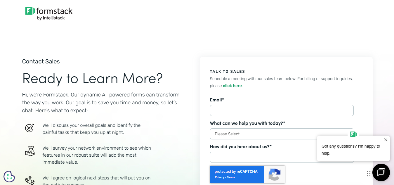 Formstack (AI) product screenshot