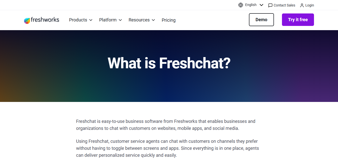 Freshchat (AI) product screenshot