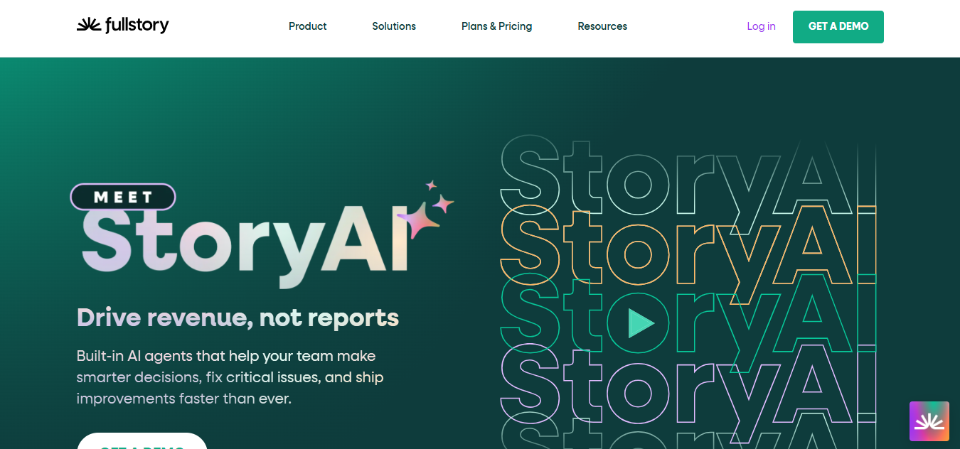 FullStory (AI) product screenshot
