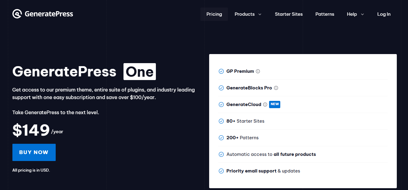 GeneratePress (AI) product screenshot