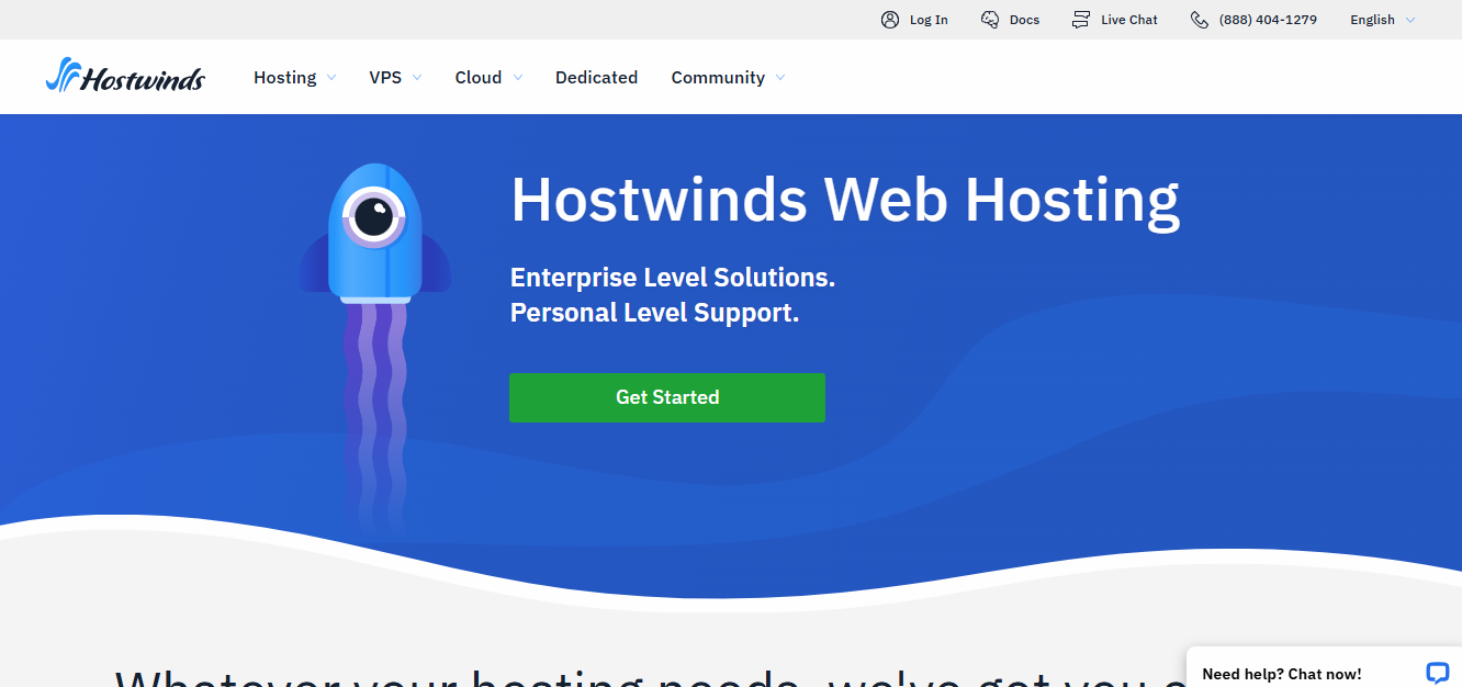 Hostwinds product screenshot