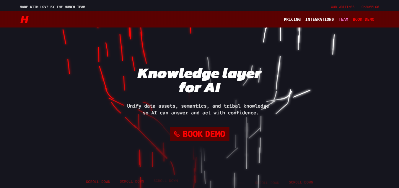 Hunch (AI) product screenshot