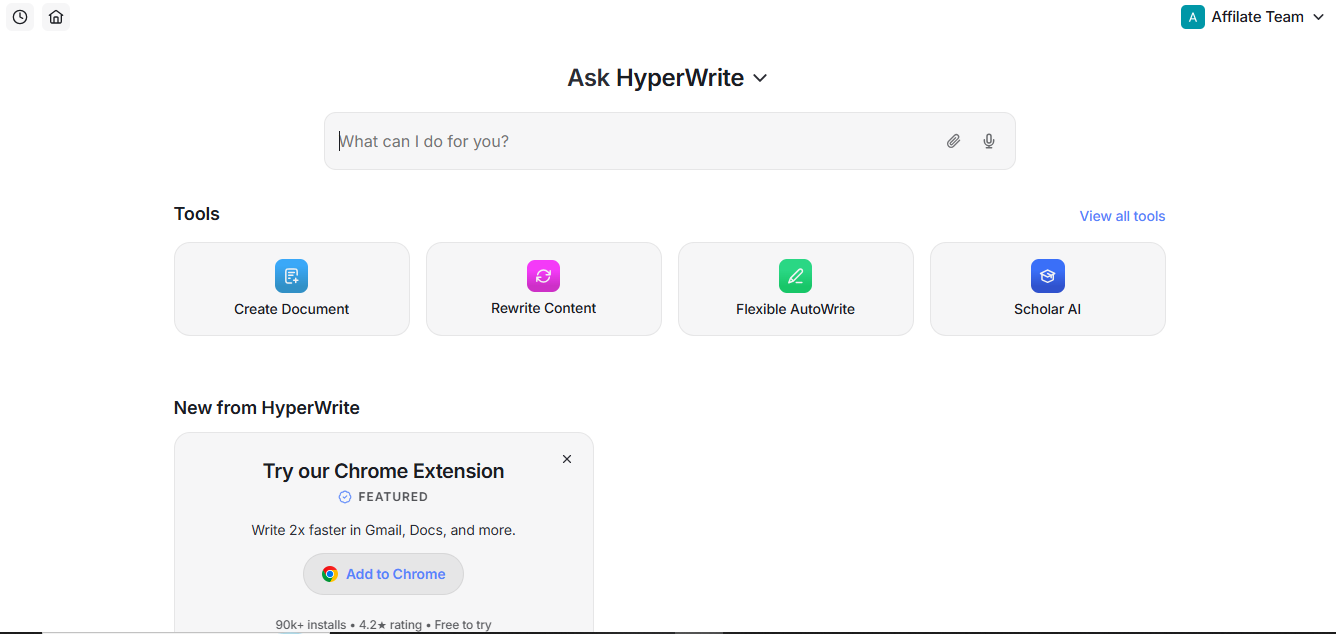 HyperWrite product screenshot