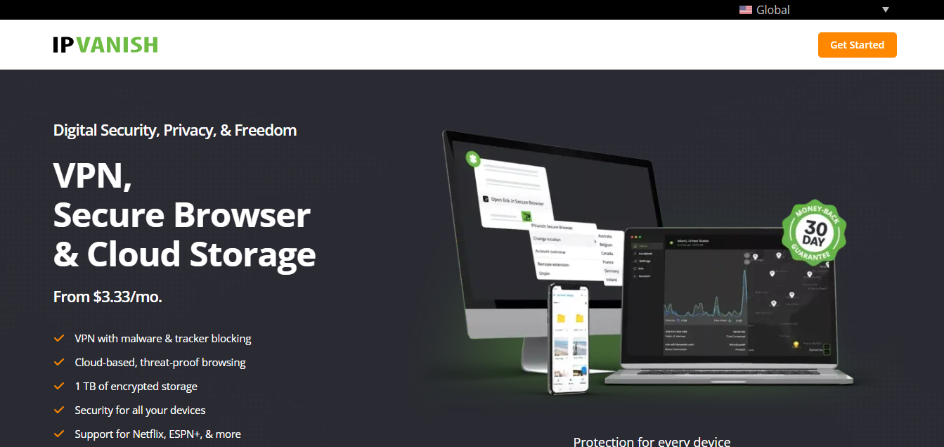 IPVanish product screenshot