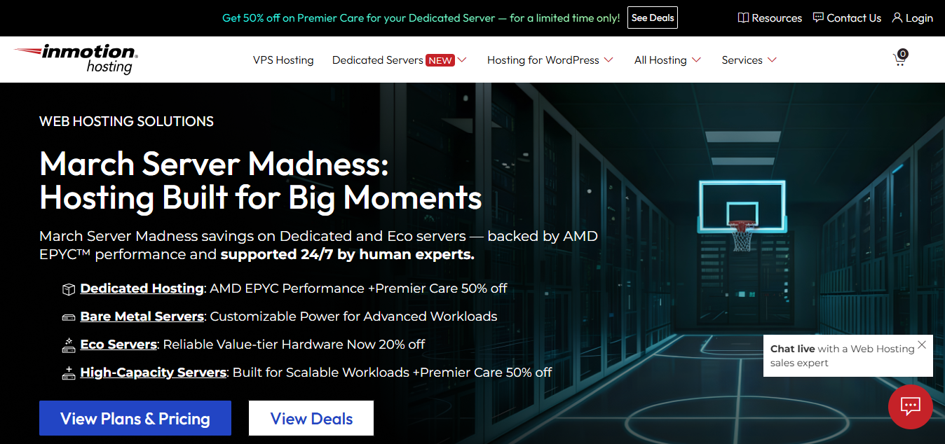 InMotion Hosting product screenshot