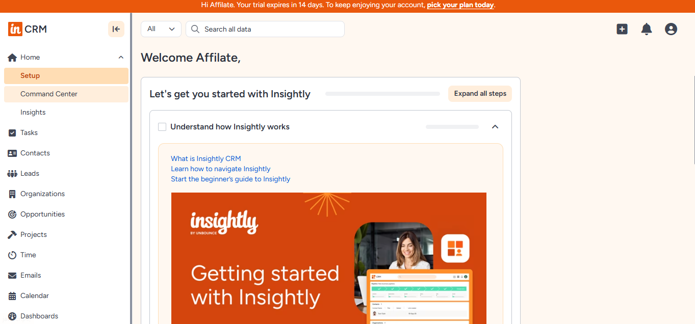 Insightly (AI) product screenshot