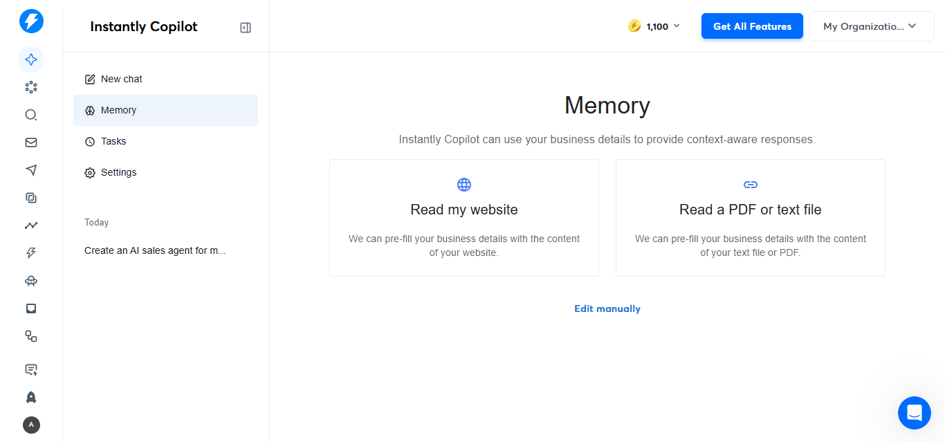 Instantly.ai (AI) product screenshot