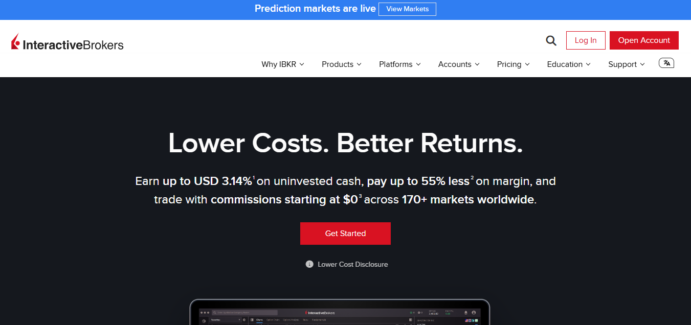 Interactive Brokers product screenshot