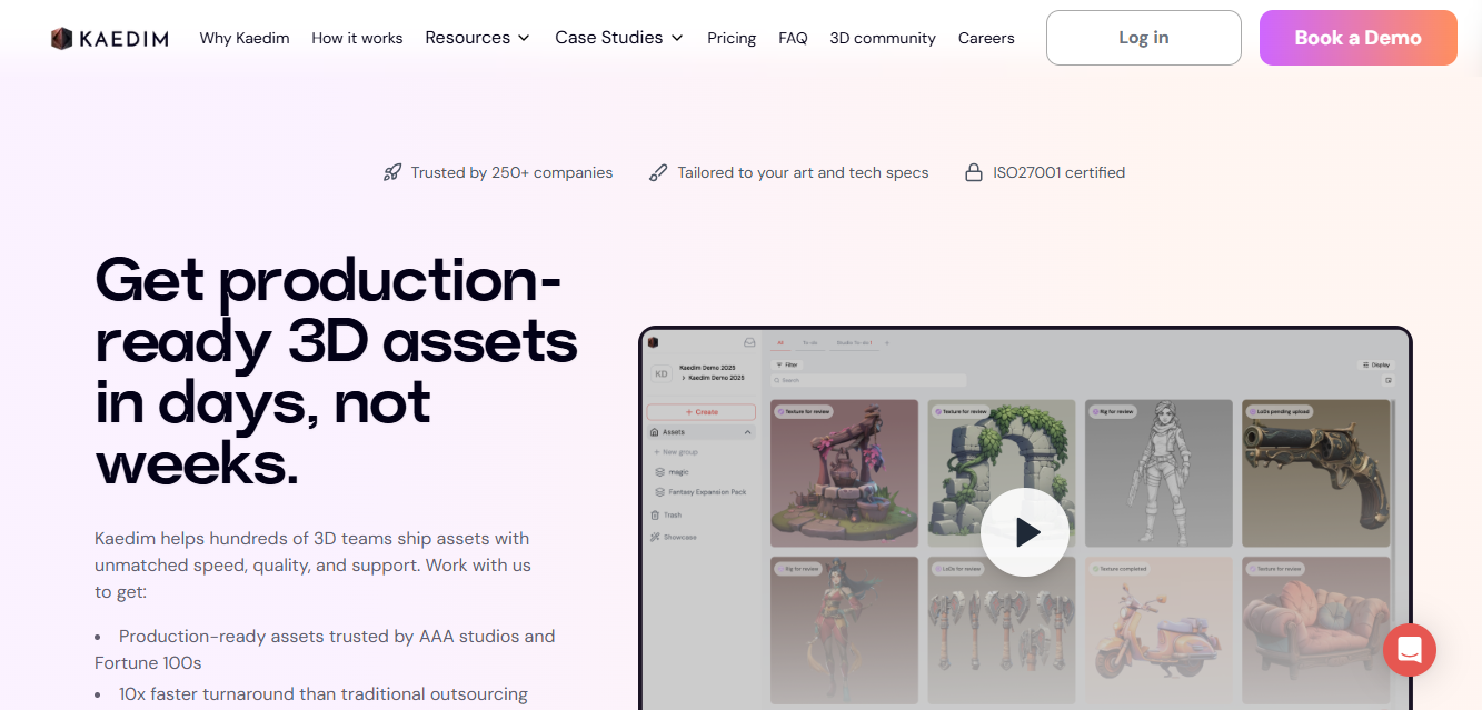 Kaedim (AI) product screenshot