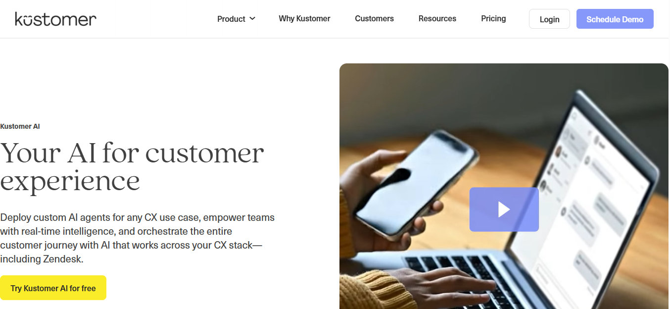 Kustomer (AI) product screenshot