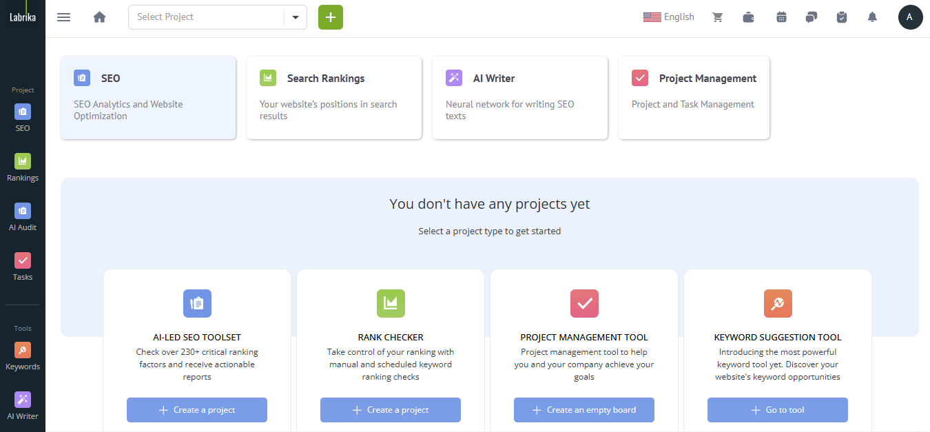 Labrika (AI) product screenshot