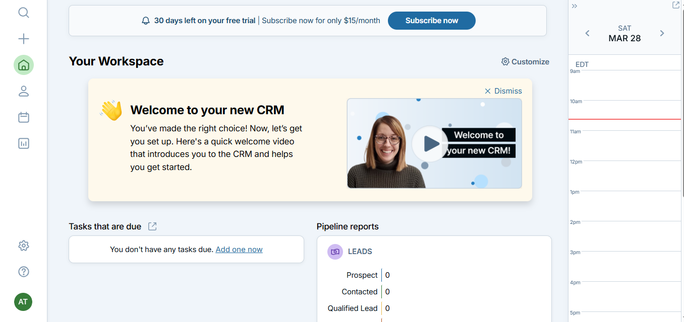 Less Annoying CRM product screenshot
