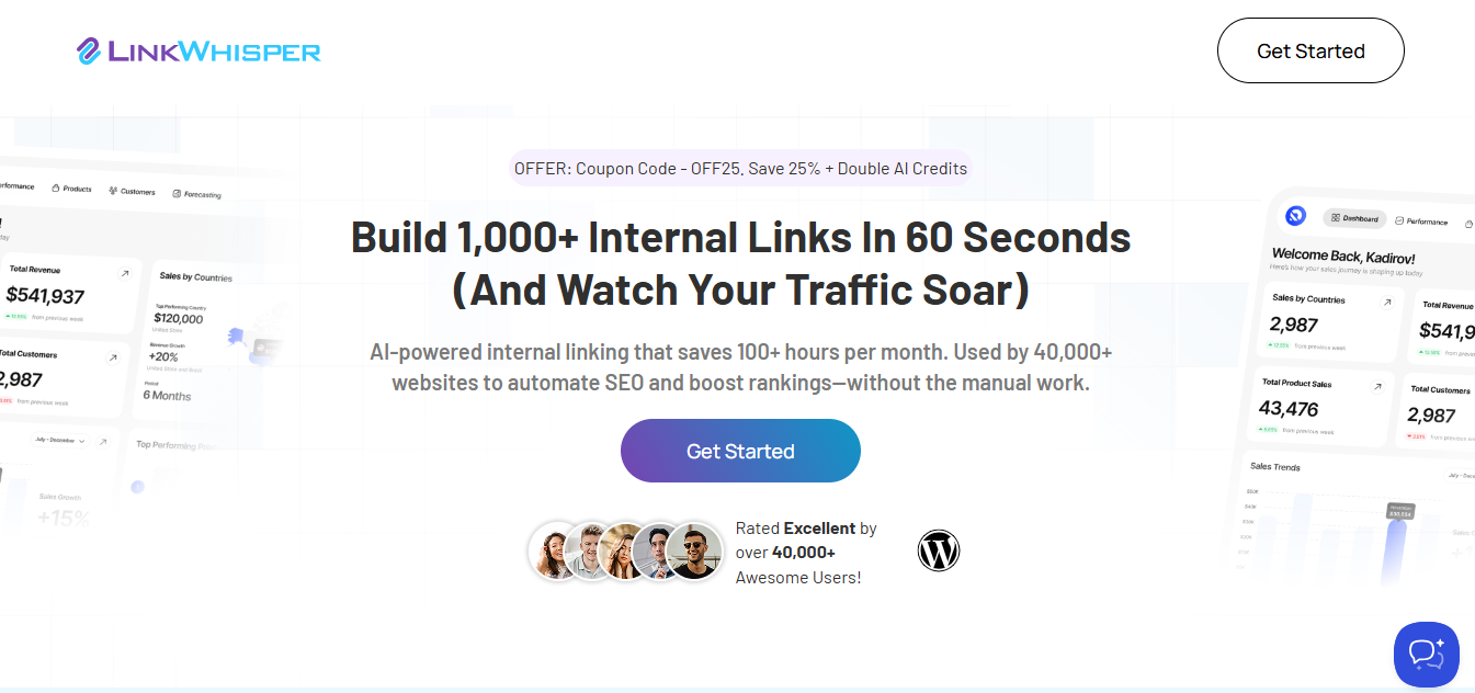 LinkWhisper (AI) product screenshot
