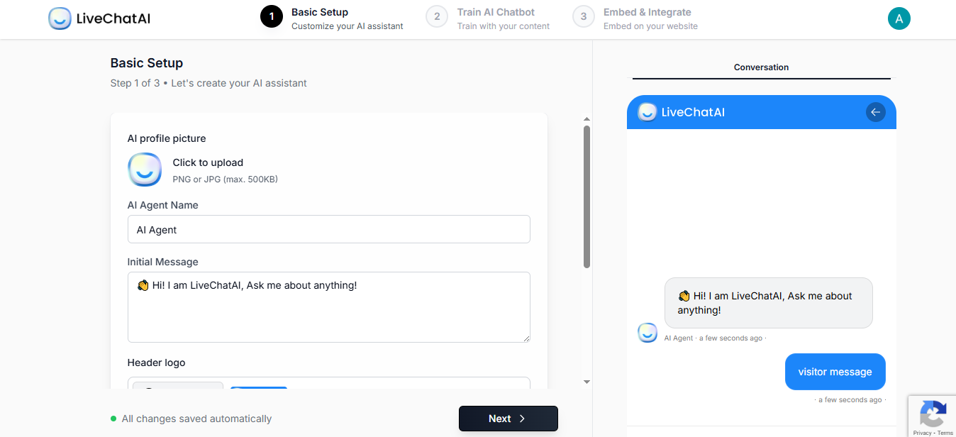 LiveChat (AI) product screenshot
