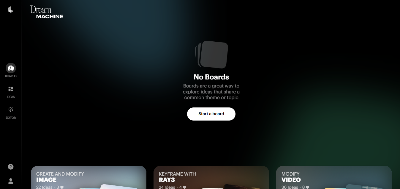 Luma Dream Machine product screenshot