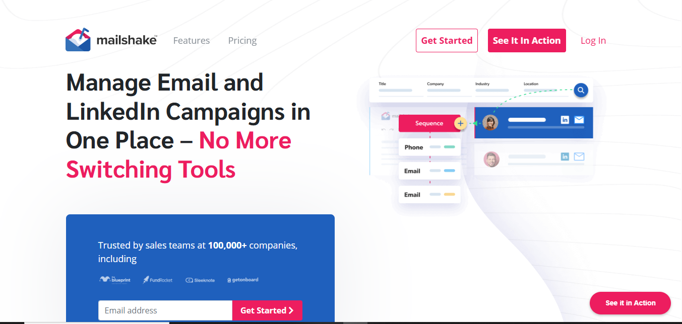 Mailshake (AI) product screenshot