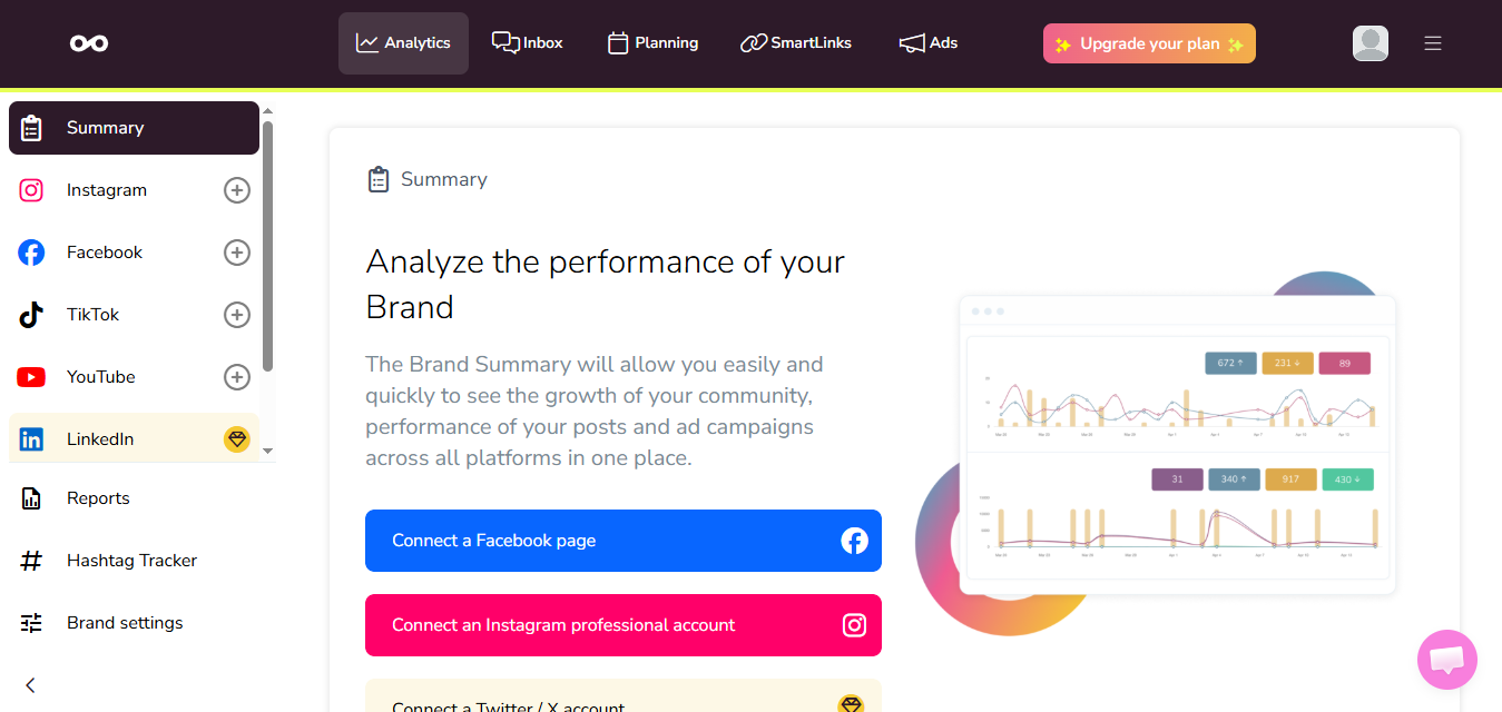 Metricool product screenshot