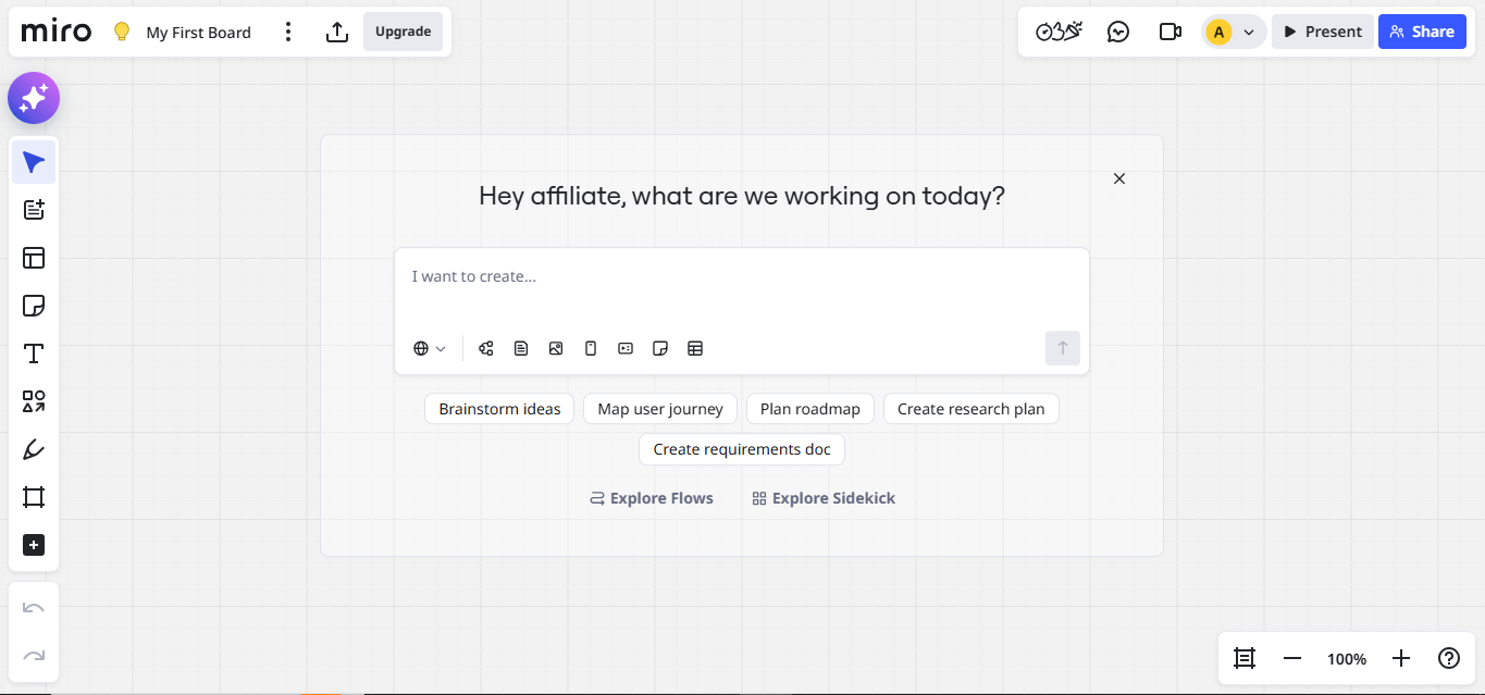 Miro product screenshot