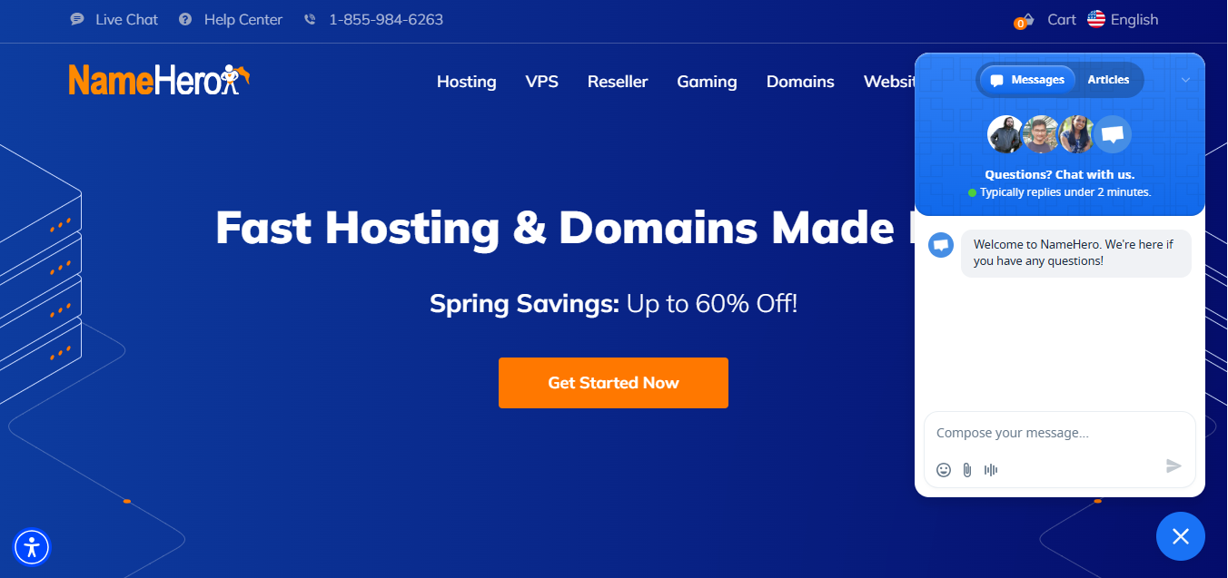 NameHero product screenshot