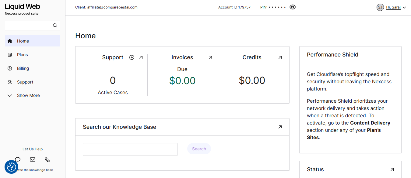 Nexcess product screenshot