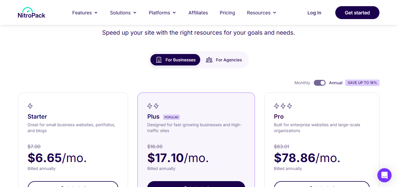 NitroPack product screenshot