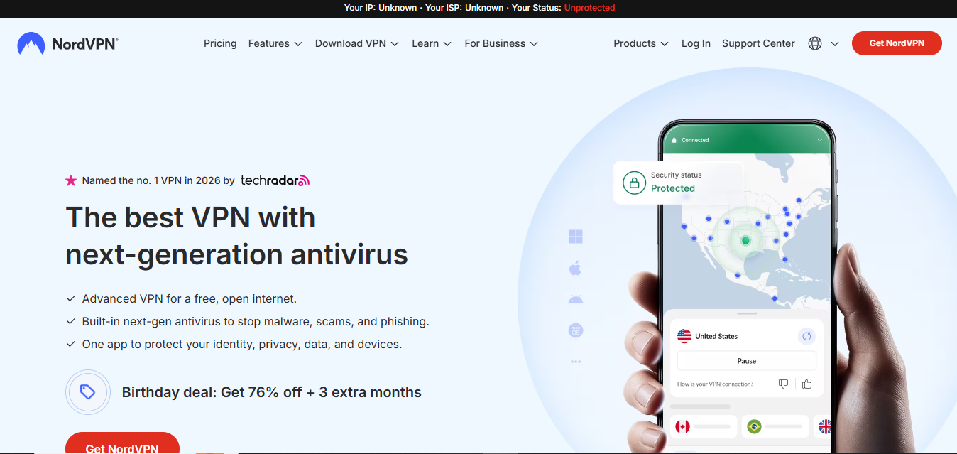 NordVPN product screenshot