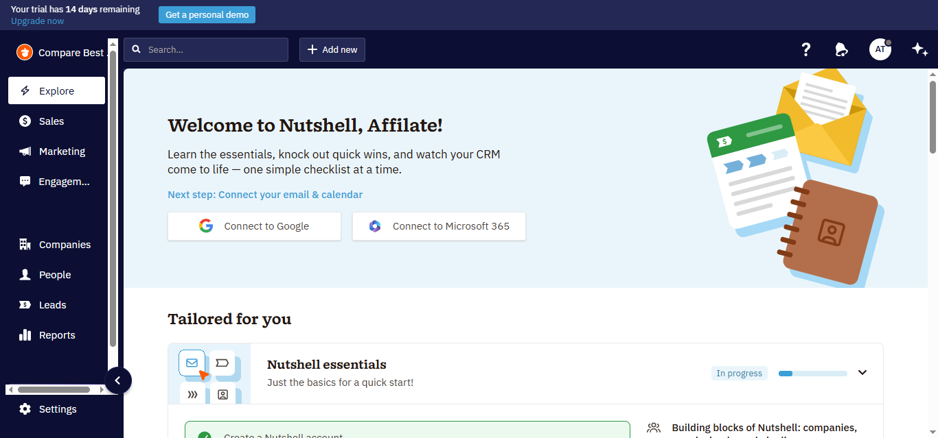 Nutshell (AI) product screenshot