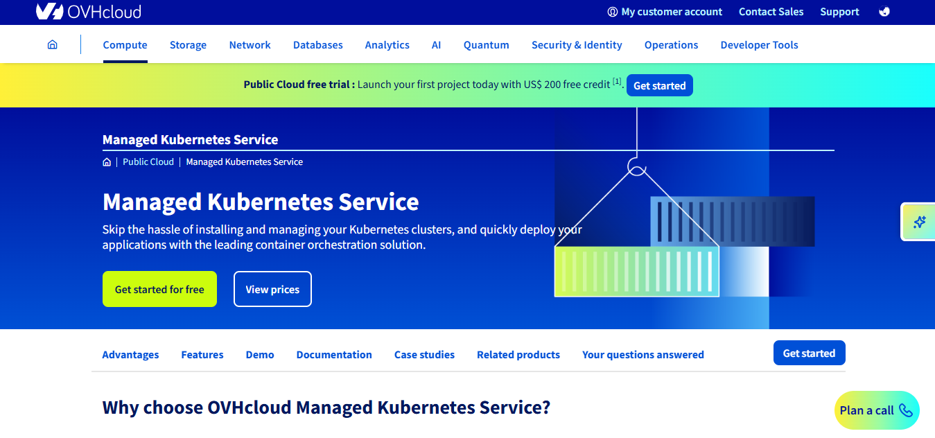 OVHcloud product screenshot